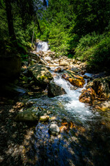 Hiking to the Kuenser Waterfall near Dorf Tirol - Meran South- Tyrol