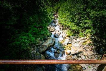 Hiking to the Kuenser Waterfall near Dorf Tirol - Meran South- Tyrol
