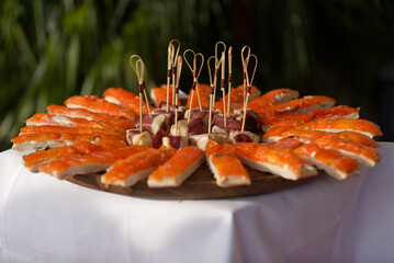 Plateau de toast au saumon