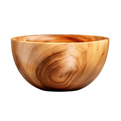 wooden bowl, isolated on transparent png
