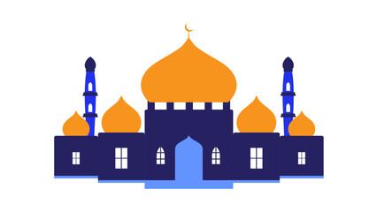 colorful mosque with dome