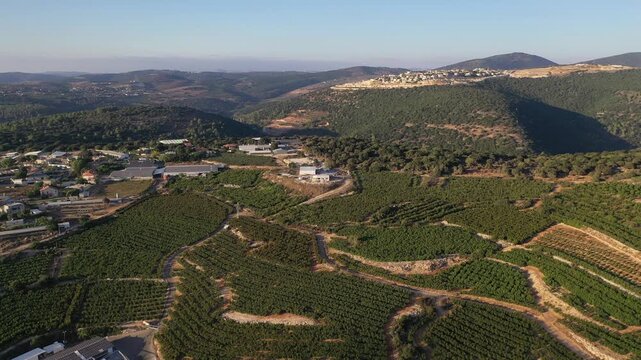 Aerial photography in northern Israel in Moshav Tzuriel