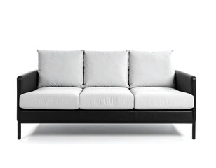 Modern black and white sofa