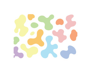 Abstract Pastel Color Blob Pattern Background Design