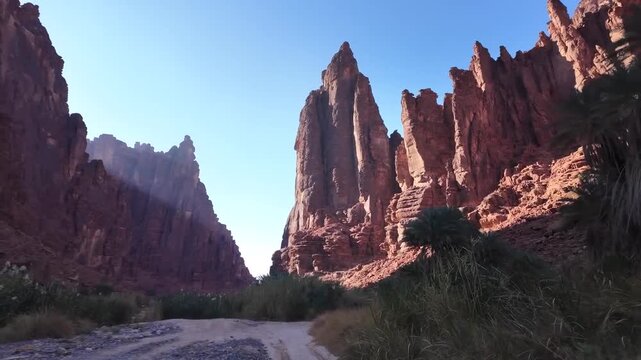 Wadi Al disah Saudi Arabia Deserts canyon Middle East exotic nature landscape 
