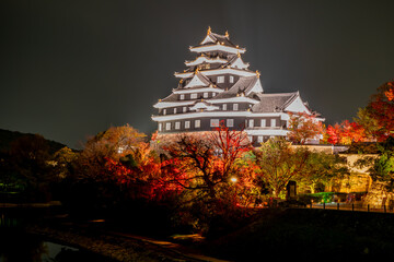 日本の岡山県にある岡山城の秋の幻想提案 © 聖登志 吉本