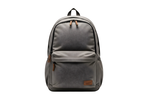 Stylish and functional grey backpack, ideal for daily commutes, travel, and organizing personal belongings with ample storage space