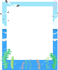 Polaroid frames with summer elements