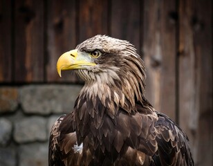 Obraz premium Close-up of an eagle's head and neck (1)
