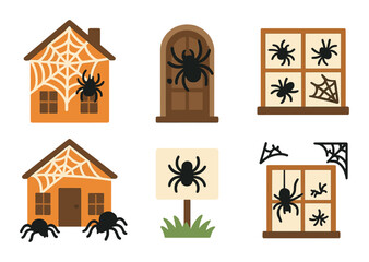 Bright sun icons and yellow star illustrations with various weather elements