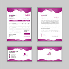 Professional stationery design for your business. Modern corporate identity set branding template.
