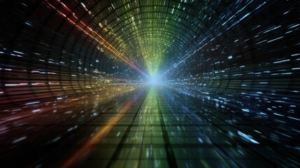 Abstract colorful tunnel