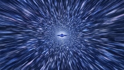 Abstract blue tunnel effect, radiating lines, central focus point.