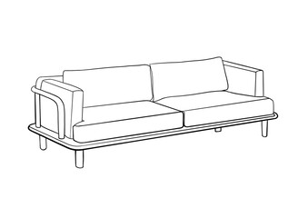 white sofa in a room