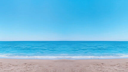 The ocean is calm and the sky is clear