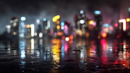 Cityscape night lights