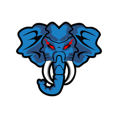 Elephant vector illustration in esport logo style. perfect for gaming teams, mascots, icons, business logos, etc.