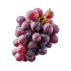 Fototapeta premium Fresh red grapes with water droplets, showcasing their juicy texture and vibrant color, perfect for healthy snacking or adding to fruit salads