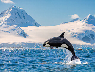 Obraz premium whale jumping