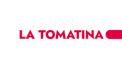 La Tomatina Festival colorful text typography on white or black background banner illustration great for wishing and celebrating awareness for Happy La Tomatina Festival in August