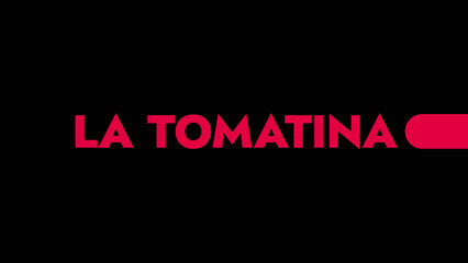 La Tomatina Festival colorful text typography on white or black background banner illustration great for wishing and celebrating awareness for Happy La Tomatina Festival in August
