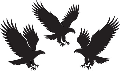 Set of Flying Bird Silhouettes Vector

Black Birds in Flight Silhouette Illustration

Crow and Raven Silhouette Design Collection