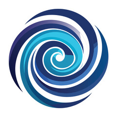 Vector art of abstract blue and dark swirl