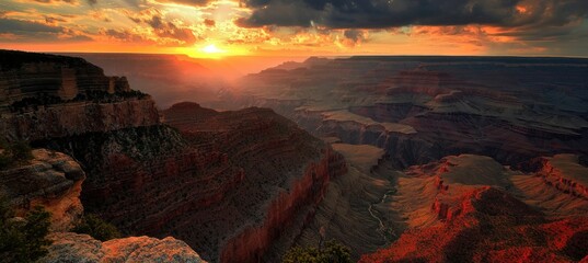 Obraz premium Grand Canyon's breathtaking sunrise captured in stunning image Amazing of the Canyon