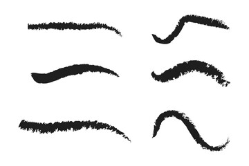 art brush icon set, brush template design for art.