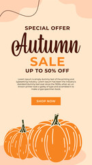 Celebrate Autumn Sale with vibrant pumpkins and a free entry offer, shop now!
