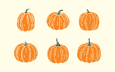 Celebrate autumn with charming pumpkin illustrations perfect for festive fall designs and seasonal promotions