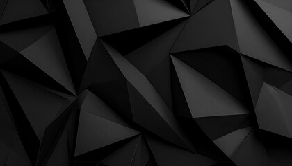 Obraz premium Dramatic black abstract geometric background for modern designs and presentations, perfect for sleek wallpapers