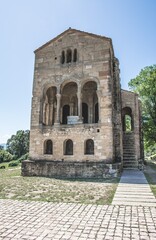 Fototapeta premium The church of Saint Mary at Mount Naranco (Santa Maria del Naranco) in Oviedo, Asturias, Spain