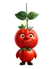 Funny tomato cartoon