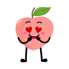 Cute Hand Drawn Crazy In Love Peach