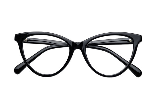 Black cat-eye eyeglasses