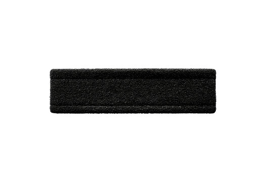 Black fabric headband, rectangular shape, simple design