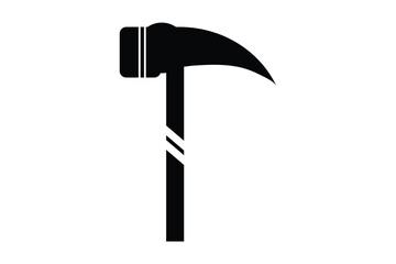 hammer sing icon isolated on white background.