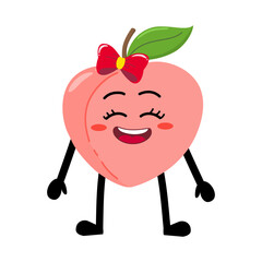 Cute Hand Drawn Peach Happy