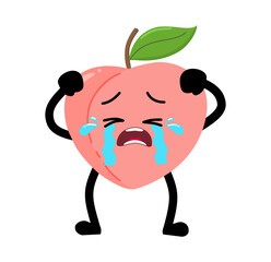 Cute Hand Drawn Peach Crying Out Loud