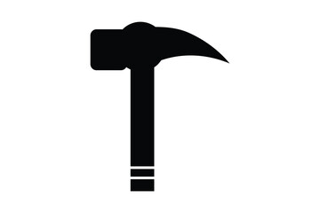 hammer sing icon isolated on white background.