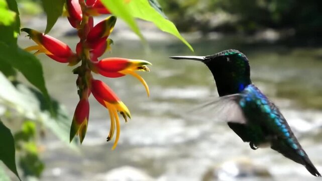 hummingbird in flight