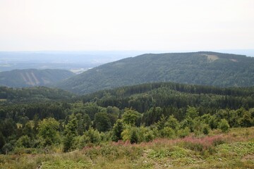 View of the Ore Mountains in the Czech Republic