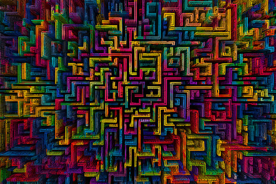feeling lost or trapped within the maze struggle with mental health ai generated art Generative AI
