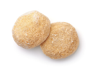 Frozen round uncooked fish cakes