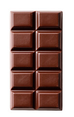 Obraz premium Dark chocolate bar, rectangular shape, divided into squares