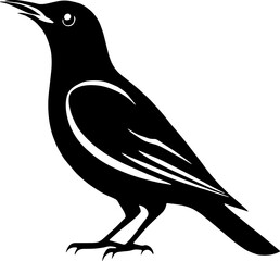 Fototapeta premium Minimalist Bird Icon for Wildlife and Nature Branding