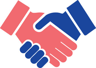 Handshake Vector Symbol partnership flat design.