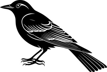 Fototapeta premium Minimalist Bird Icon for Wildlife and Nature Branding