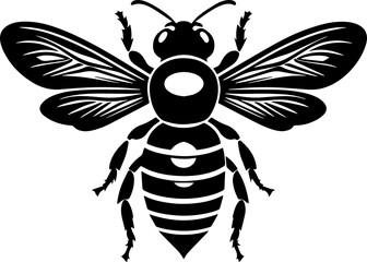 Minimalist Bee Icon for Nature and Honey Branding